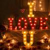 LED Initial Lights, Letters, Numbers, Alphabet, Decorative, Dry-Type, Wall-MountedTabletop, Warm White, Perfect for Weddings, Parties, Proposals,