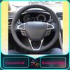 Husa cusută manual din piele microfibră pentru volan, personalizată, pentru Ford Mondeo Fusion 2013- EDGE 2015- Accesorii Auto