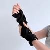 Snap-Button Closure Half Finger Gloves Decorative Design Hip Hop Gloves  Dance Performance