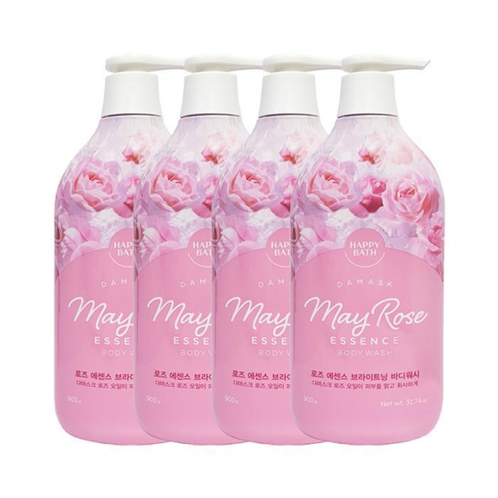 HAPPY BATH Rose Essence Brightening Body Wash 900g x4 (13974387)