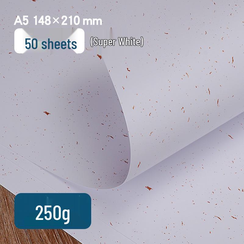 Golden Foil Stamped Blank Greeting Card - A4/A5/A6, 250g, White Cardboard, 15x10cm