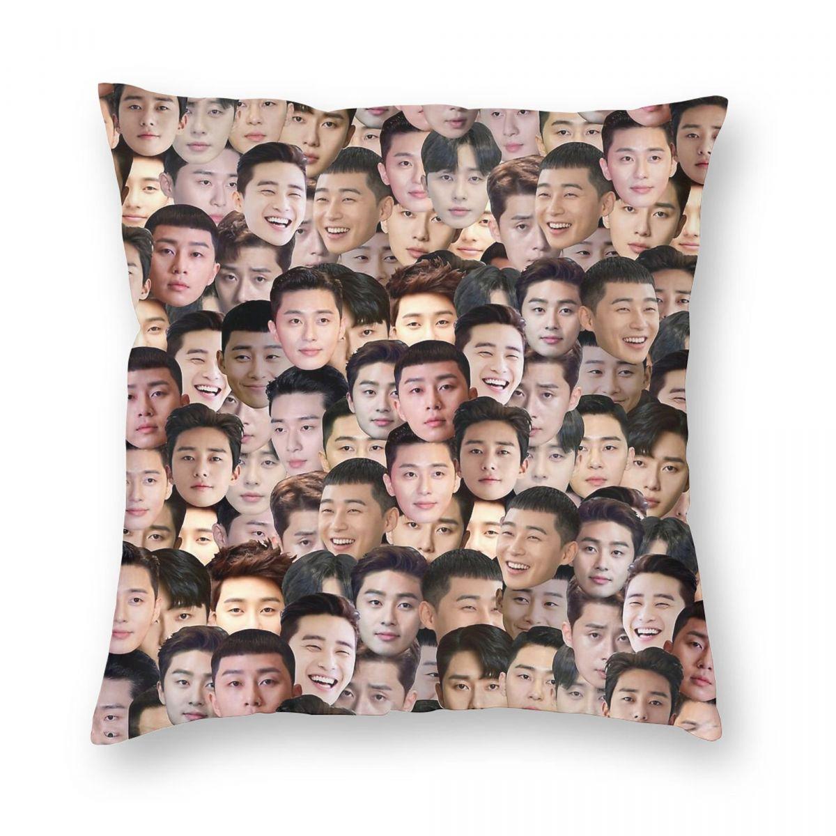 Itaewon Class Park Seo Joon Square Pillowcase Polyester Linen Velvet Pattern Zip Decor Throw Pillow Case Sofa Cushion Cover 30x30cm