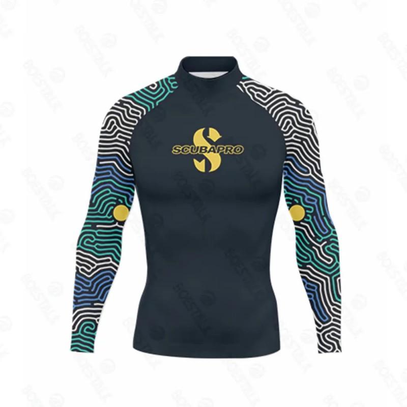 Ανδρικό Ελαφρύ Αντιηλιακό Μαγιό Rash Guard Γρήγορου Στεγνώματος Προστασία UV για Surfing, Κατάδυση, Παραλία, Θαλάσσια Σπορ Καλοκαίρι