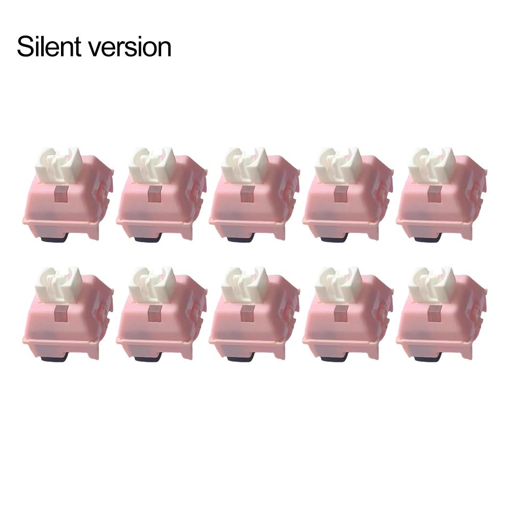 10 шт. Бесшумные/слышимые механические переключатели для клавиатуры, Прецизионные пятиконтактные линейные переключатели с возможностью горячей замены