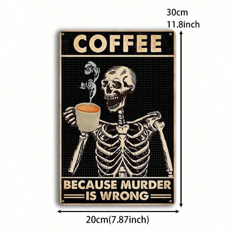 

Vintage Iron Wall Art Halloween Bar Decor Skeleton Woman Metal Painting Garden Sign Cafe Home Gift 20x30cm разноцветный