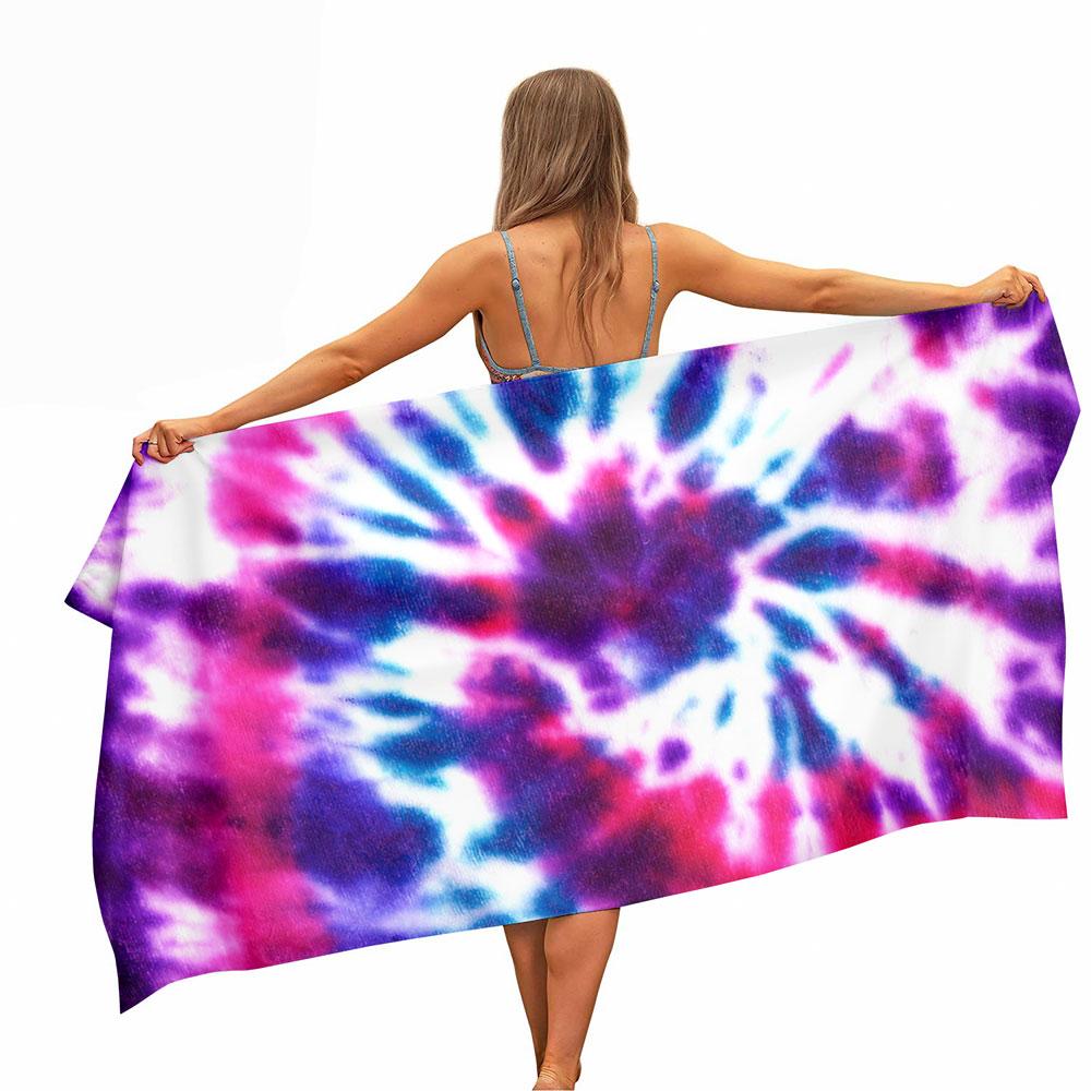 Microfiber Sand Free Beach Towel Custom Logo Extra Large Towel Printed Blanket Swimming Pool Swimming Towel