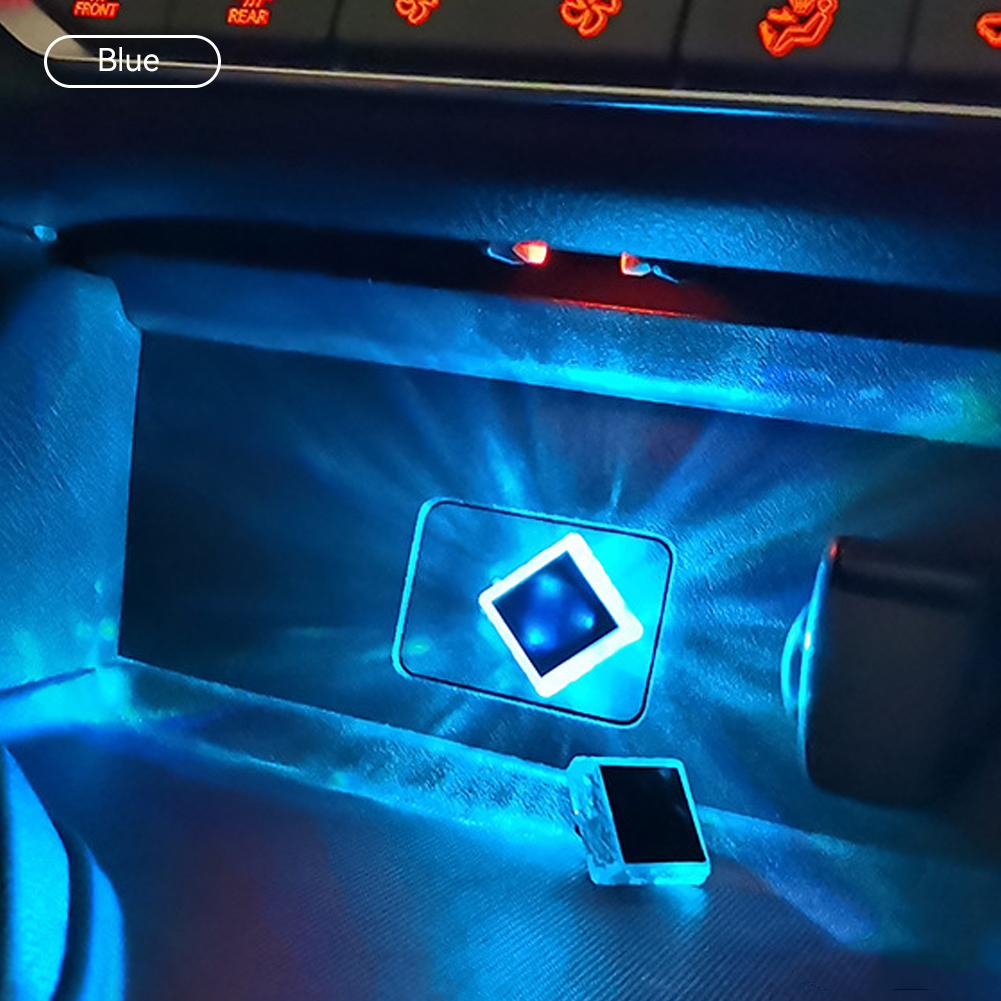 Car Interior USB Ambient Atmosphere Light LED Decorative Signal Lights Auto Reading Lamp Decorations Diamond Triangle