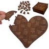 Romantic Heart Wooden Puzzle W/ Gift Box Romantic Love Jigsaw Puzzle for Him Her Valentines Anniversary Wedding