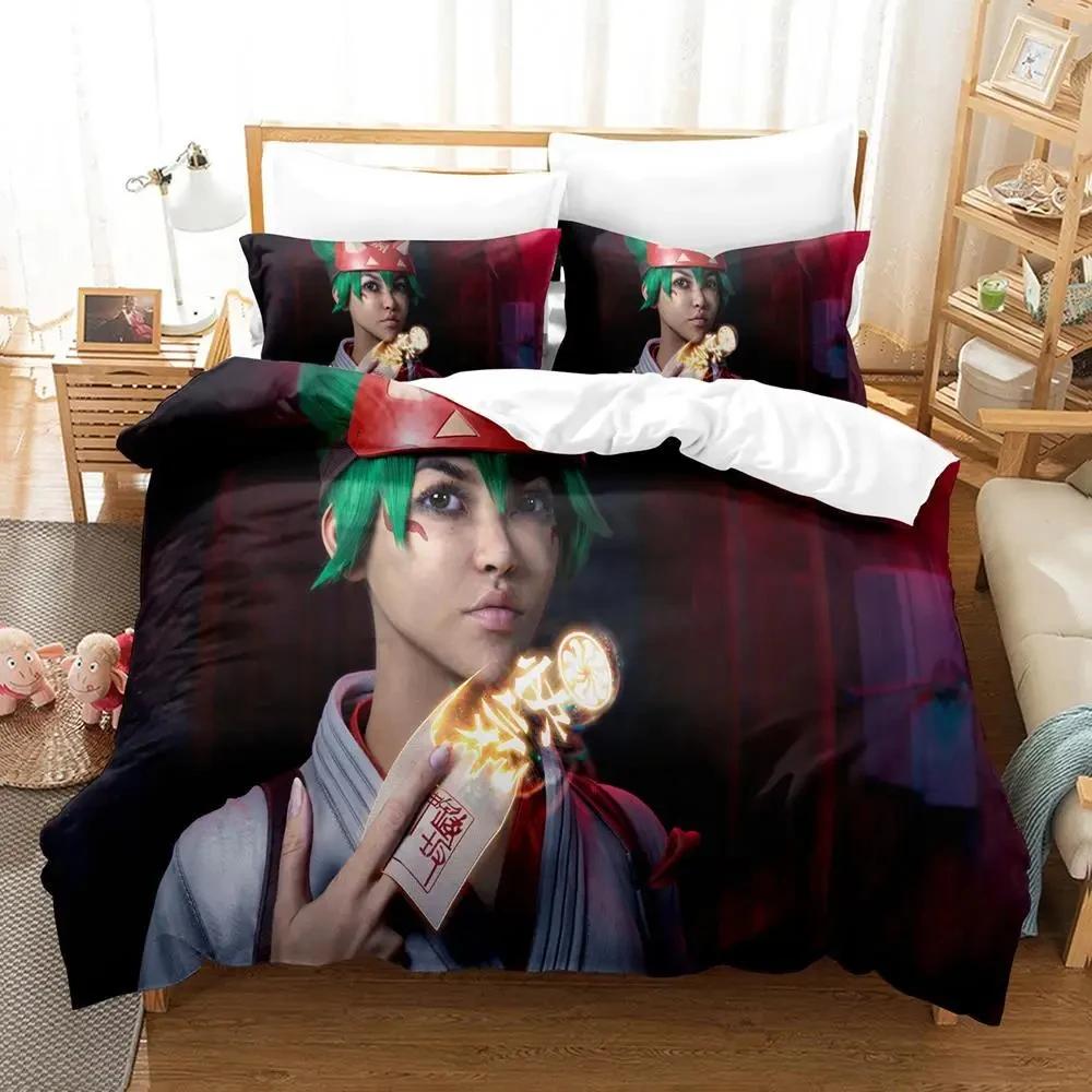 Comforter Game Overwatch Kiriko Heads Bedding Set Boys Girls Twin Queen Size Bed Kids Adult Home Textileextile