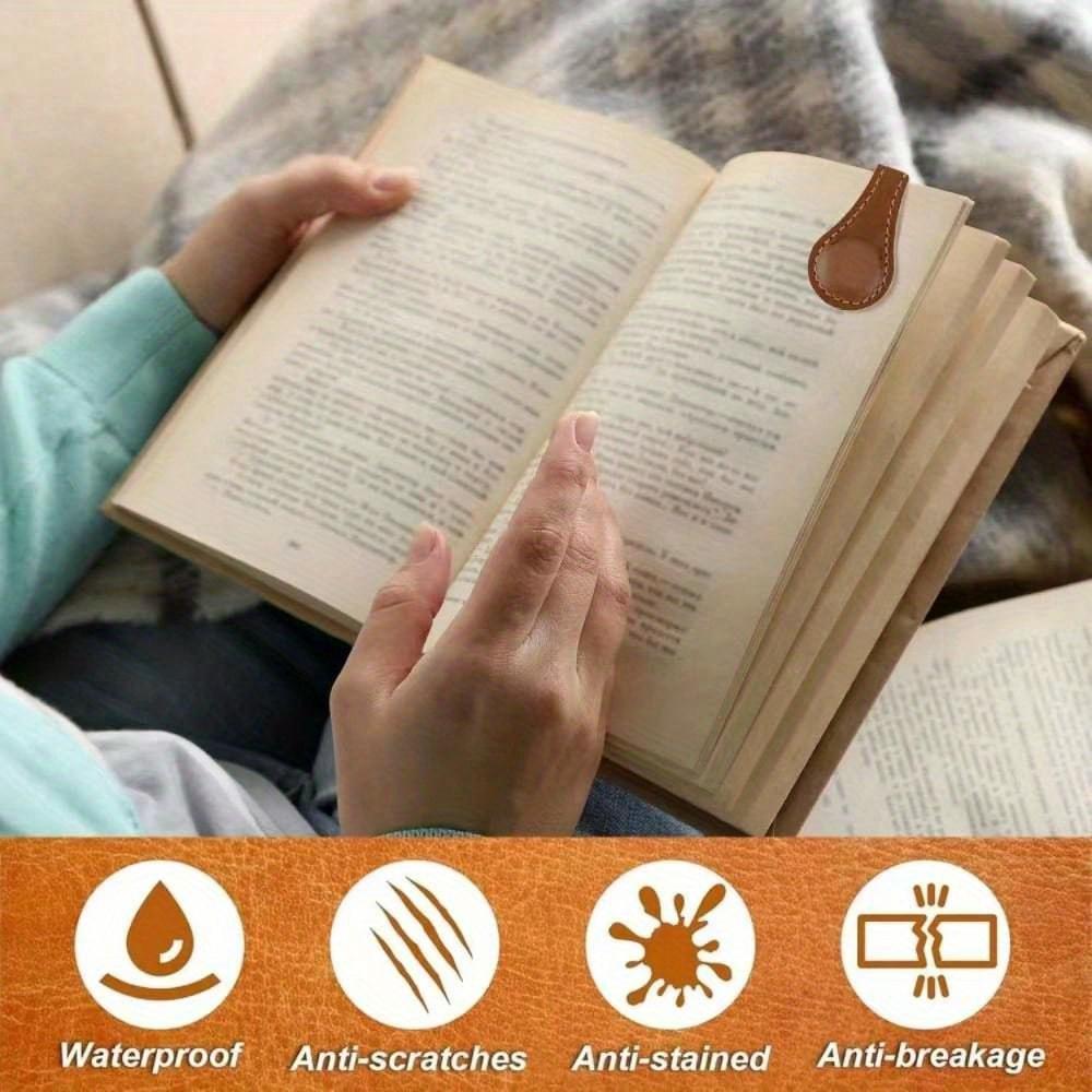 Magnetic Leather Bookmark, 1 Pc Colorful Leather Magnet Book Marks Page Markers Retro Magnet Bookmark Clips Reading Supplies Gift for Reading