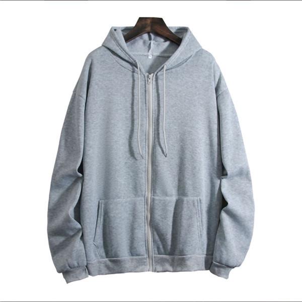 Men's and Women's Zipper Hoodie - 2025 Autumn/Winter Long Sleeve Loose Fit with Plus Velvet