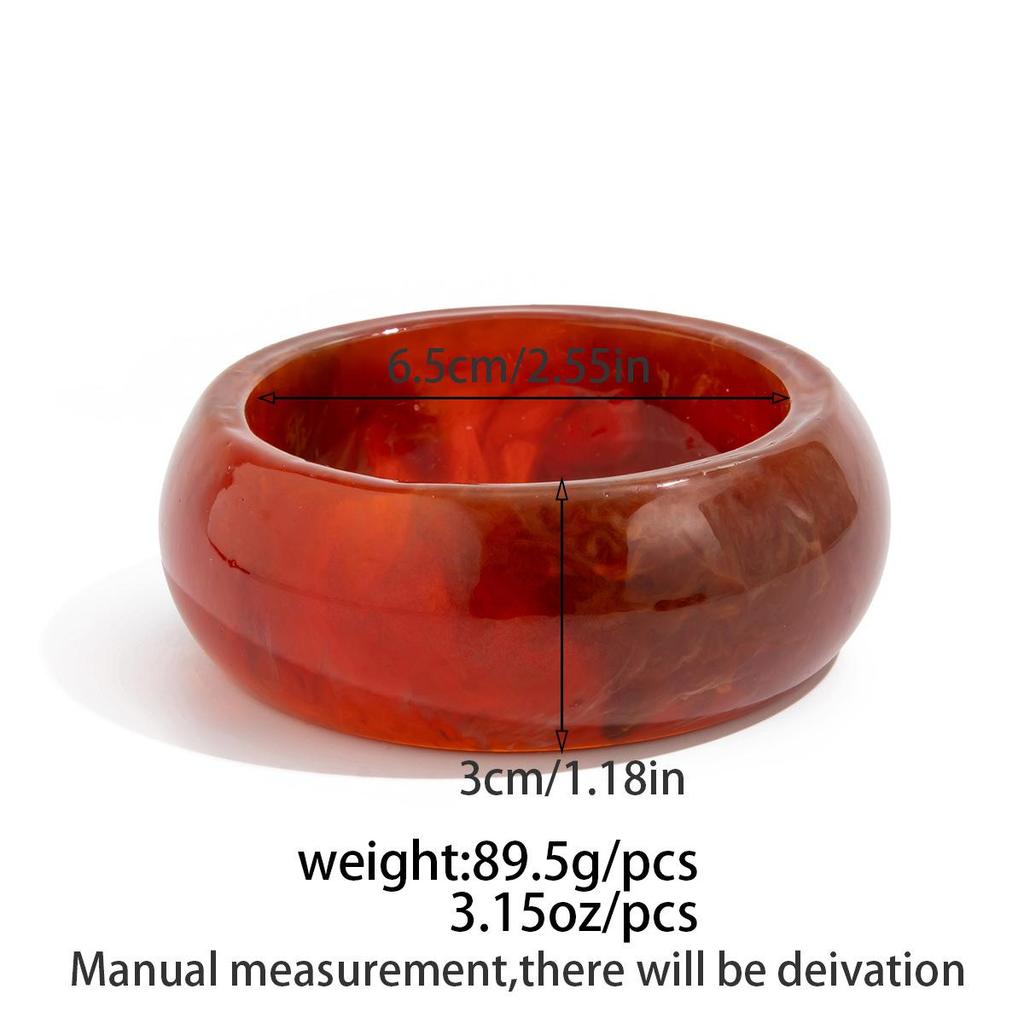 Mote Vintage Gjennomsiktig Resin Chunky Armbånd Geometrisk Uregelmessig Elastisk Bredt Armbånd Armbånd for Kvinner Menn Luksuriøse Estetiske Smykketilbehør