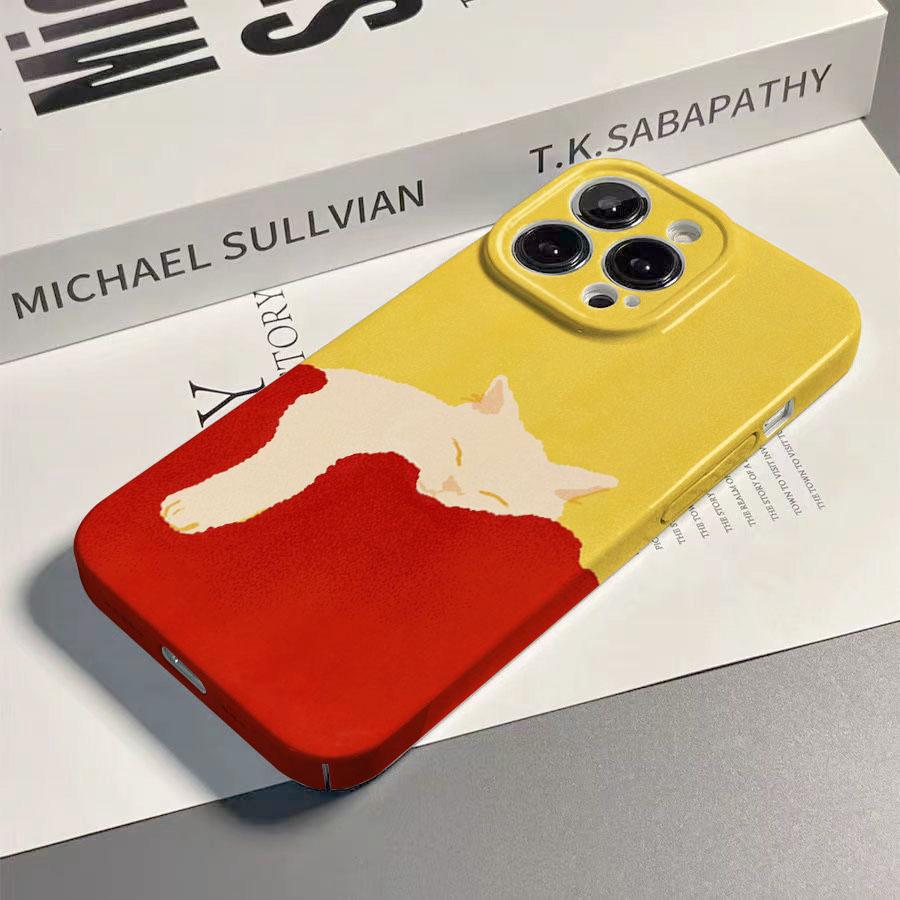 Sleeping Cat Pattern Phone Case for Oppo Realme C75 C63 C65 C67 C53 C55 C35 C33 C20 C21Y C30S 9 8 Pro Plus 4G 5G Hard PC Cover