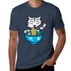 Cute Cat Eating raUnisex TShirt Big Size Daily Wear TShirt