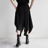 2025 Summer Striped Patchwork Loose-Wear Women's Wide-Leg Cropped Drop-Crotch Pants