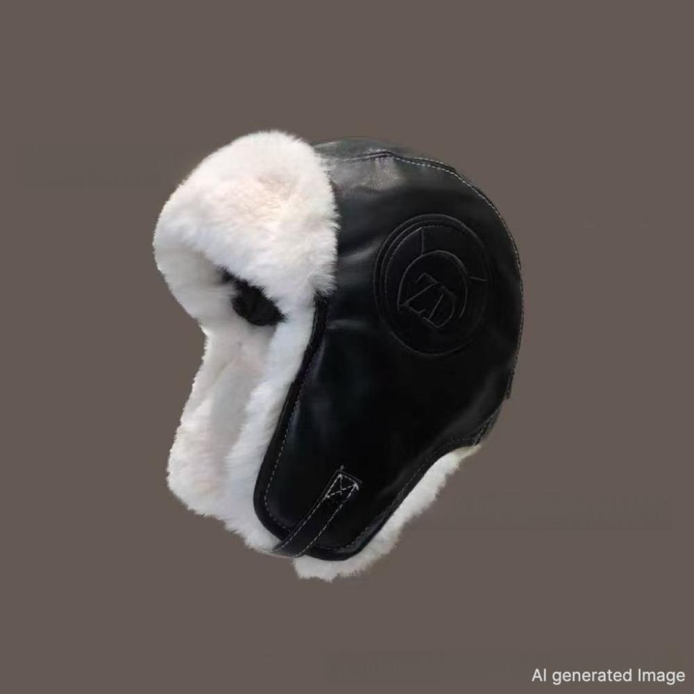 Winter Knit Trapper Hat Fleece Lined Thickened Earflap Beanie Windproof Warm Cold Weather Cap