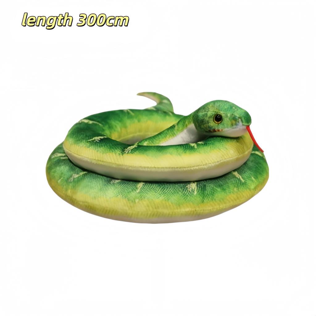 Simulated Snake Plush Toys Rattlesnake Python Green Snake Stuffed Doll Fun Prank Toys Collection Home Decor Toys Birthday Gifts