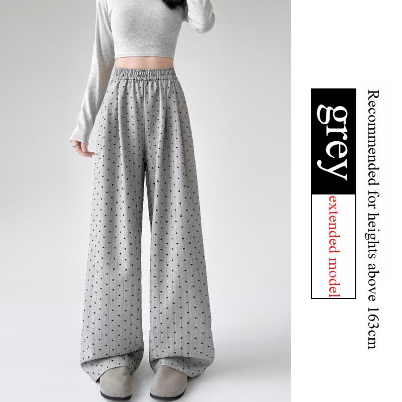 GMXIA Women's Fashion Casual Solid Color Print High Waist Pants & Capris