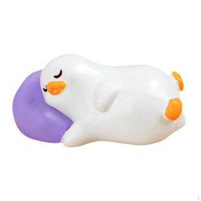 Tierskulptur Entenstatue Geburtstagsgeschenk Dekorative Verzierung Harzfigur für Indoor-Schreibtisch