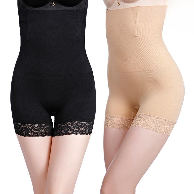 Lace-trimmed High-waisted Shaping Panties with Lace Trim Tummy Control Hip Lift Waist Shaping and Warmth Postpartum Recovery and Body Shaping Panties