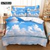 Duvet Cover Set King Size 200x200 Quilt Covers Queen Full 3D Bedding Sets Pillowcase Linens Single Double Bed 220x240 Blue Sky