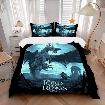 3pcs Bedding Set The Lord of the Rings Includes 1 Comforter+2 Pillowcases, Without Pillow Inserts, Soft Comfortable, Lightweight Breathable241