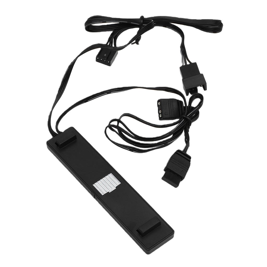 ARGB Splitter Extension Cable 3 Pin Addressable RGB Cable for Extending Computer PC Fans LED Lights Black