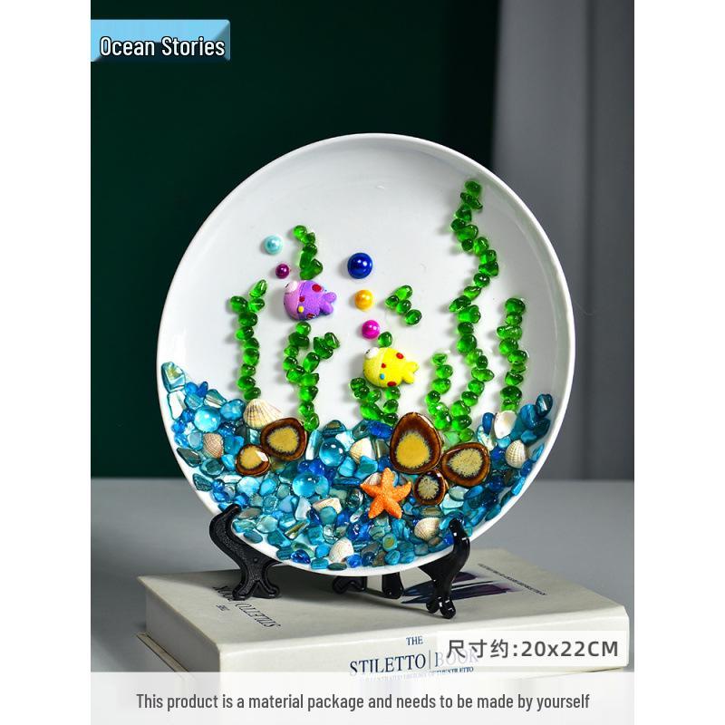 DIY Mosaic Plate Painting Kit: Creative Parent-Child Educational Ornament for Kindergarten