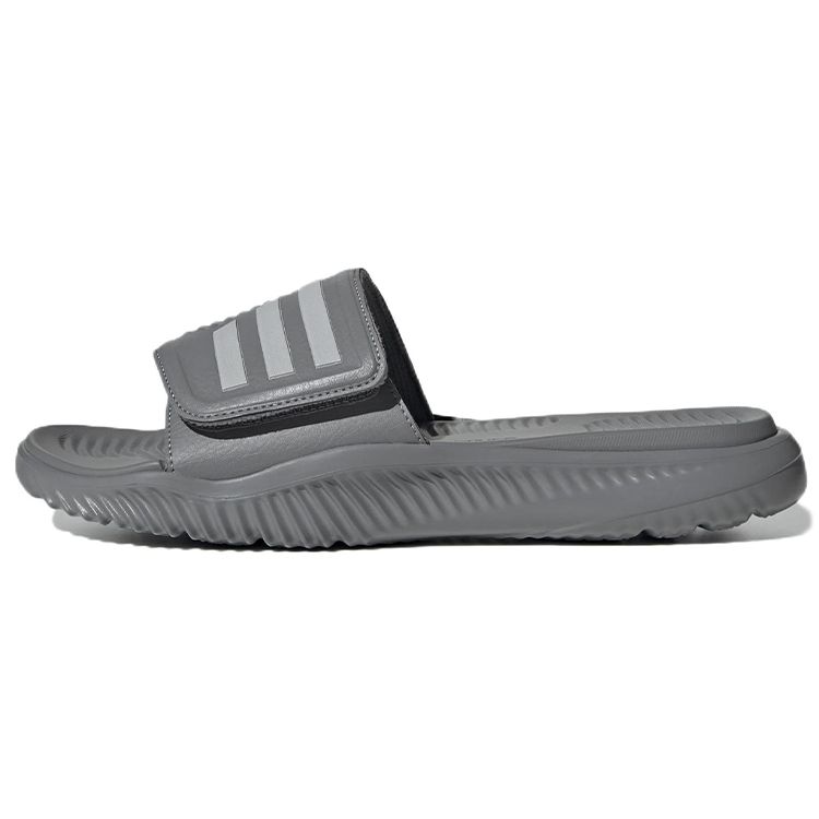 Adidas Alphabounce Slide 2.0 Breathable Rubber Sole Non-Slip Slide Sandals Unisex Sandals Gray GY9419 38