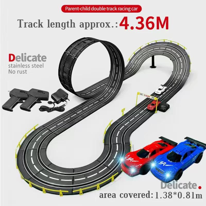 Electric 1/43 Rail Car Double Racing Track Toy Autorama Circuit Voiture Remote Control Car Electric Railway Slot Race Car Toy