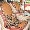 Flower Car Seat Decoration Comfortable Plush Seat Cushion Leopard Print Car Headrest  Headrest