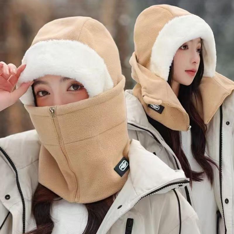 Winter Hat For Men And Women Windproof Ear Protection Neck Gaiter Thickened Cycling Mask Warm And Protective Outdoor Face Cover