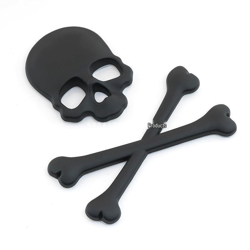 3D Metal Skull Car Stickers: Ghost Head Decals for Car Sides
