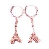 Pure Craftsmanship Hollow Iron Tower Earrings Small Fresh Women'S Color Gold Plated Rose Gold Ear Jewelry