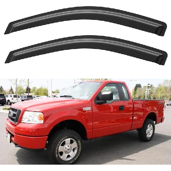 Window Rain Guards Shield For 1999-2016 Ford F250 F350 F450 F550 Super Duty, Out-Channel Window Wind Deflectors Shades For 2000-2016 F650 F750