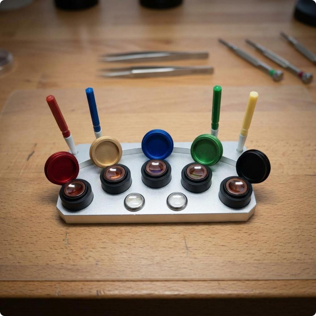 Watch Oil Dish Aluminum 5WellOil Reservoir Tray Easy To Clean Oiler for Watchmakers, Workbench