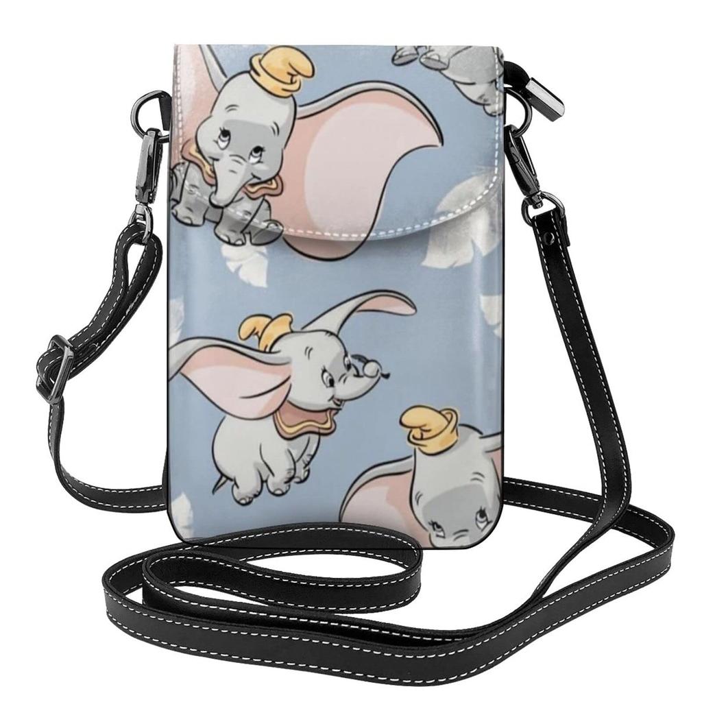 This Disney Dumbo smartphone pouch is a genuine leather shoulder bag for women and thin and making it a popular and cute pouch or crossbody It