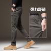 Autumn Casual Pants Men's Medium Business Slim-fit Straight Elastic Fashion Trend Pants