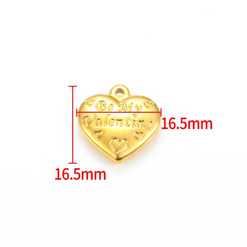 Polished Stainless Steel Heart Charms for DIY Necklaces and Bracelets