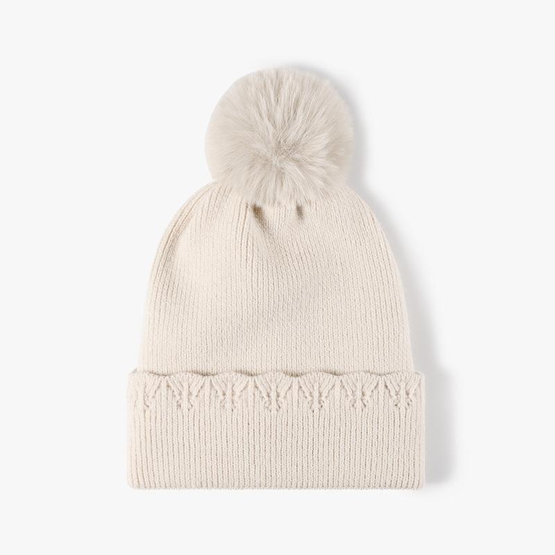 Winter Warm Fleece Womens Knitted Beanie Hat with Pom,outdoor Warm Skull Cap Skull Hat for Women,suitbale for Daliywear,skiing