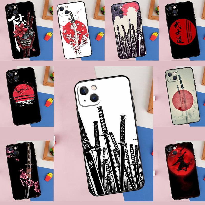 Japan Samurai Ninja Ronin Phone Case For iPhone 16 Pro Max 15 14 11 12 13 Pro Max Mini XR 16e 16 15 Plus Bumper Cover