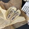 Split-Toed Muller Shoes Women'S Inner Height Increase Spring And Summer Retro Niche Casual Pig'S Trotters Shoes One Pedal Bag Head Half Slippers