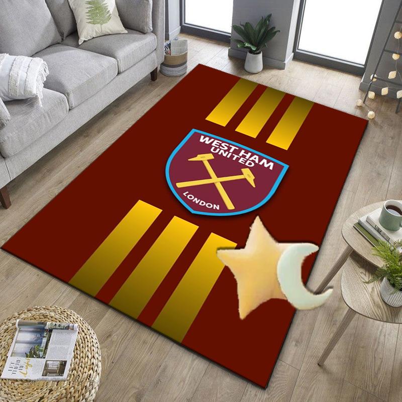 Football Club Emblem Office Rug Chair Mat, Game Carpet, Suitable for Front Door, Bedroom, Living Room, Desk, Holiday Gift