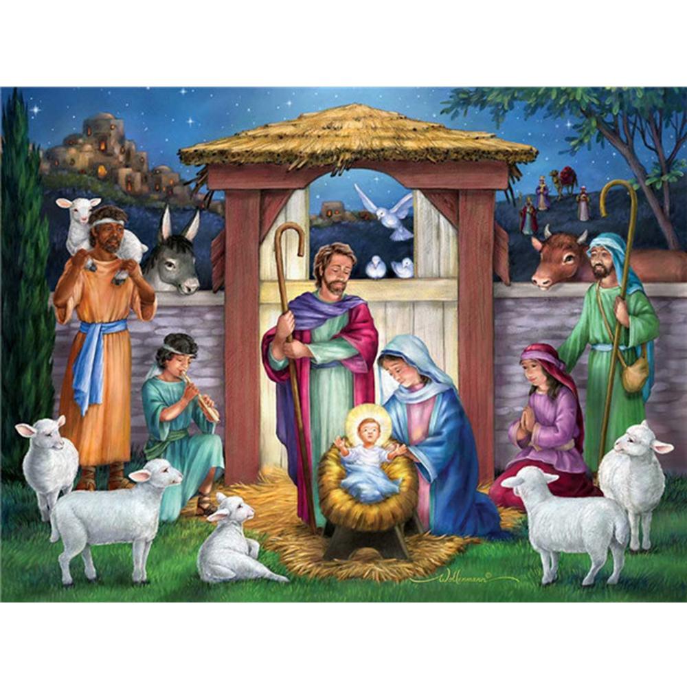 3D Full Square Diamond Painting Jesus Birth Craft Kit Handicraft Diamond Embroidery Religion Art Rhinestone Home Decor