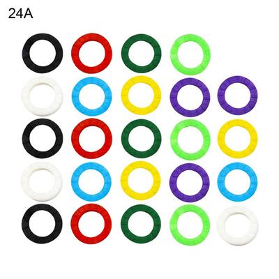 Capuchons de touches flexibles et colorés pour la maison, couvre-clés en caoutchouc et plastique, identificateurs ronds pour une organisation facile