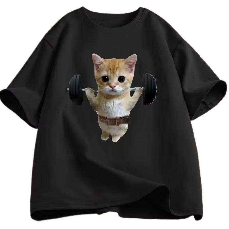Camiseta Divertida De Gimnasio Sam Sulek Cat Para Hombres Y Mujeres Bonita Camiseta Estampada Camisetas De Unisexga Corta De S