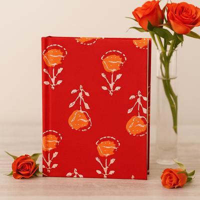 Notebook Cotton 20x15 Cm 96 Pages Roses