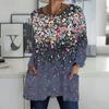 Plus Size Ladies V Neck Long Sleeve Tee Soft Loose Tops For Casual Shopping And Leisure Time