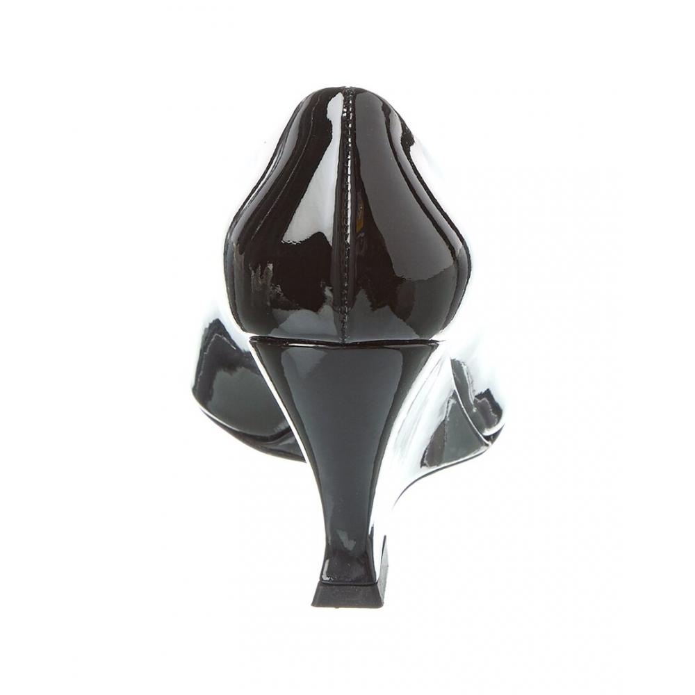 Salvatore Ferragamo Ferragamo Pumps Viola aus Lackleder Schwarz