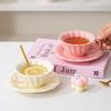 Juego de Taza y Platillo de Cerámica para Café Deou Xingguang